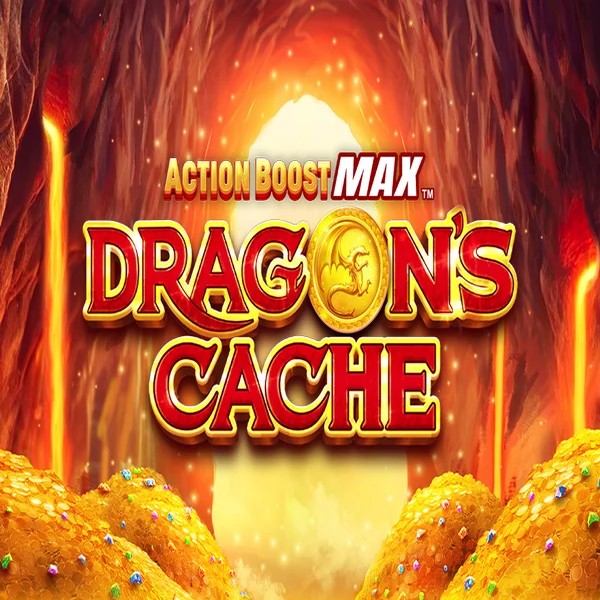 Slots logo of Action Boost Max Dragon's Cache from SpinPlay Games at Luckygem Casino