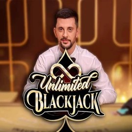 Unlimited Blackjack slot logo by Ezugi at Luckygem Casino